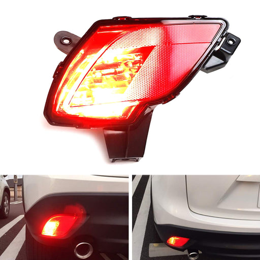 JDM Spec Driver Side Rear Fog Light Housing w/ Red LED Light For 13-16 Mazda CX5