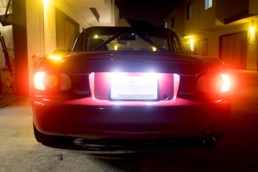 OE-Fit White 3W Full LED License Plate Light Kit For 06-15 Mazda MX-5 Miata, etc