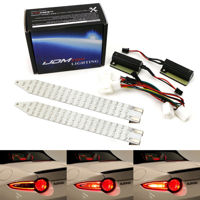 Red Full LED Sequential Flash Turn Signal Lighting Kit For 16-up Mazda MX-5 ND