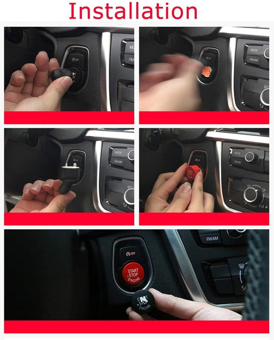 Sports Red Racing Style Engine Push Start Button For 2019-up Mazda3 Axela CX30