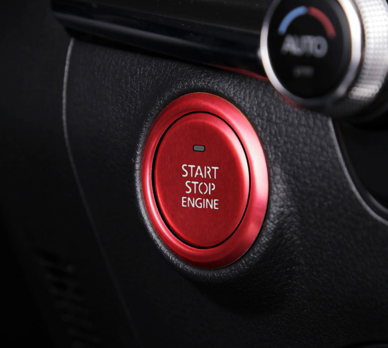 Red Keyless Engine Push Start Button Decoration Ring Trim For 2019-up Mazda 3