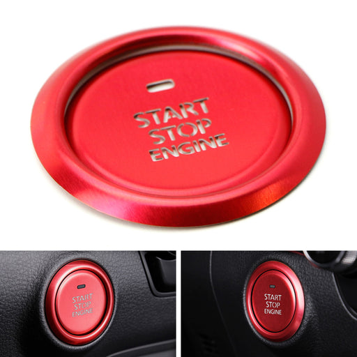 Red Keyless Engine Push Start Button Decoration Ring Trim For 2019-up Mazda 3