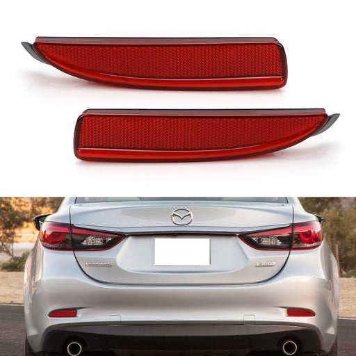 OE-Spec LH RH Red Lens Rear Bumper Reflector Lens Assy For Mazda 3 5 6