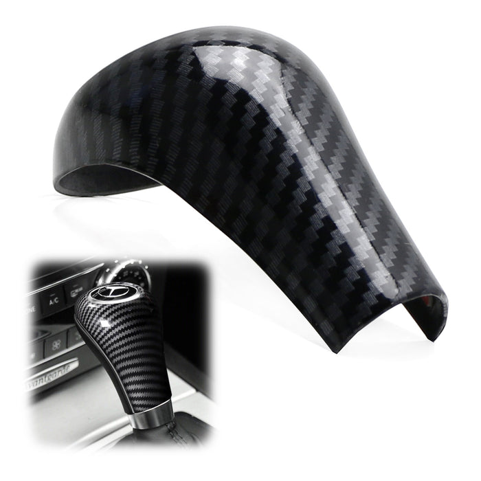 Glossy Black Carbon Fiber Shift Knob Cover Shell For Mercedes C E GLK GL G Class