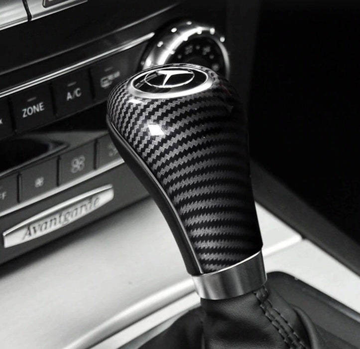 Glossy Black Carbon Fiber Shift Knob Cover Shell For Mercedes C E GLK GL G Class