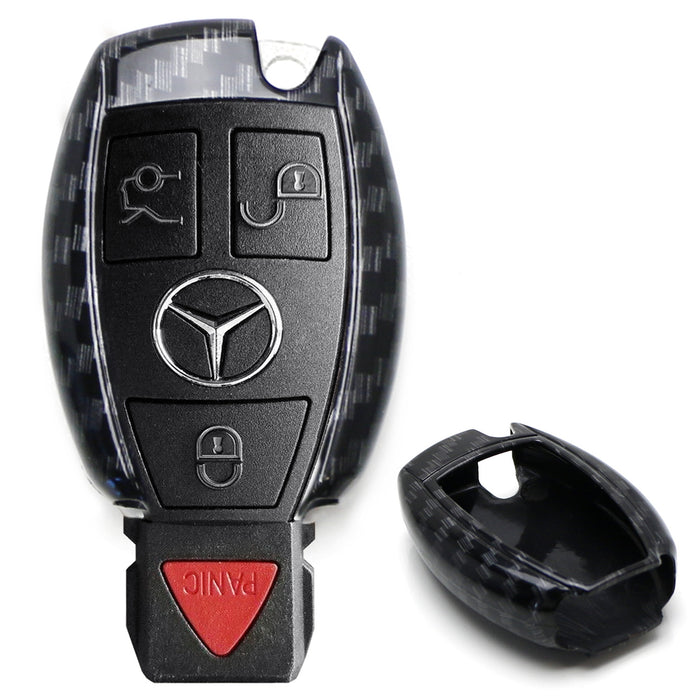 Exact Fit Carbon Fiber Remote Smart Key Fob Shell For Mercedes C E S M Class etc