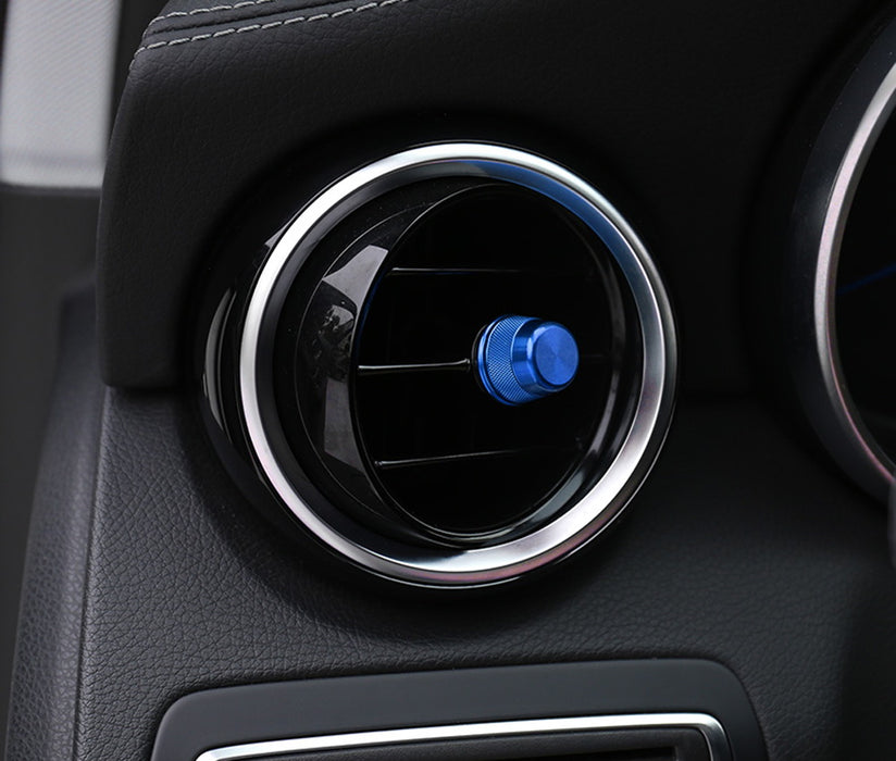 Blue Air Conditioner Vent/Opening Knob Covers For Mercedes W205 X205 C GLC-Class