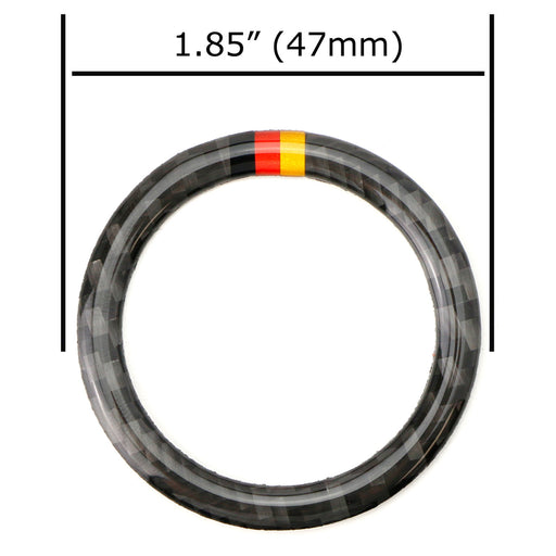 Carbon Fiber Engine Push Start Button Ring w/German Flag Stripes For Mercedes