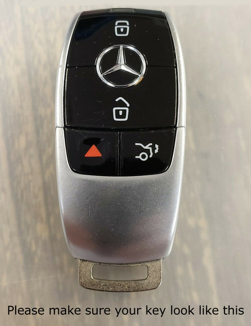 Black Carbon Fiber Pattern KeyFob Shell For Mercedes E S G A C CLA CLS GLB Class