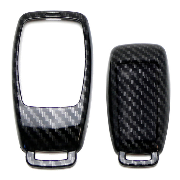 Black Carbon Fiber Pattern KeyFob Shell For Mercedes E S G A C CLA CLS GLB Class