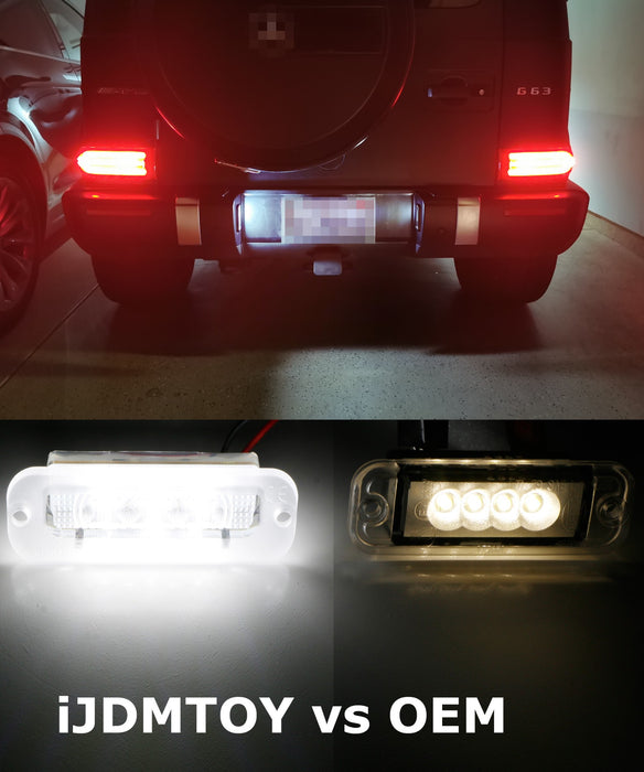 18-SMD Full LED License Plate Lamps For Mercedes 2013-18, 2019-up G-Class Wagon