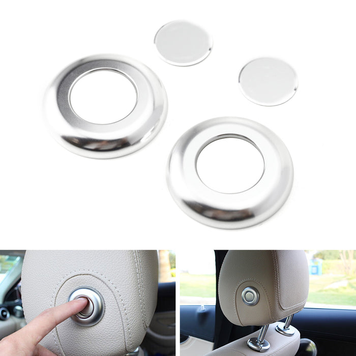 Seats Headrest Pillow Adjust Button Trims For Mercedes W205 C, X205 GLC-Class...