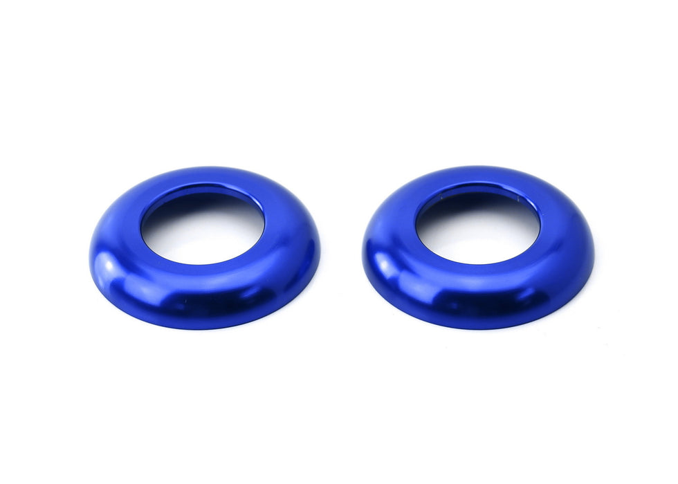 Premium Sports Blue 2 Headrest Button Trims For Mercedes W205 C-Class GLC-Class