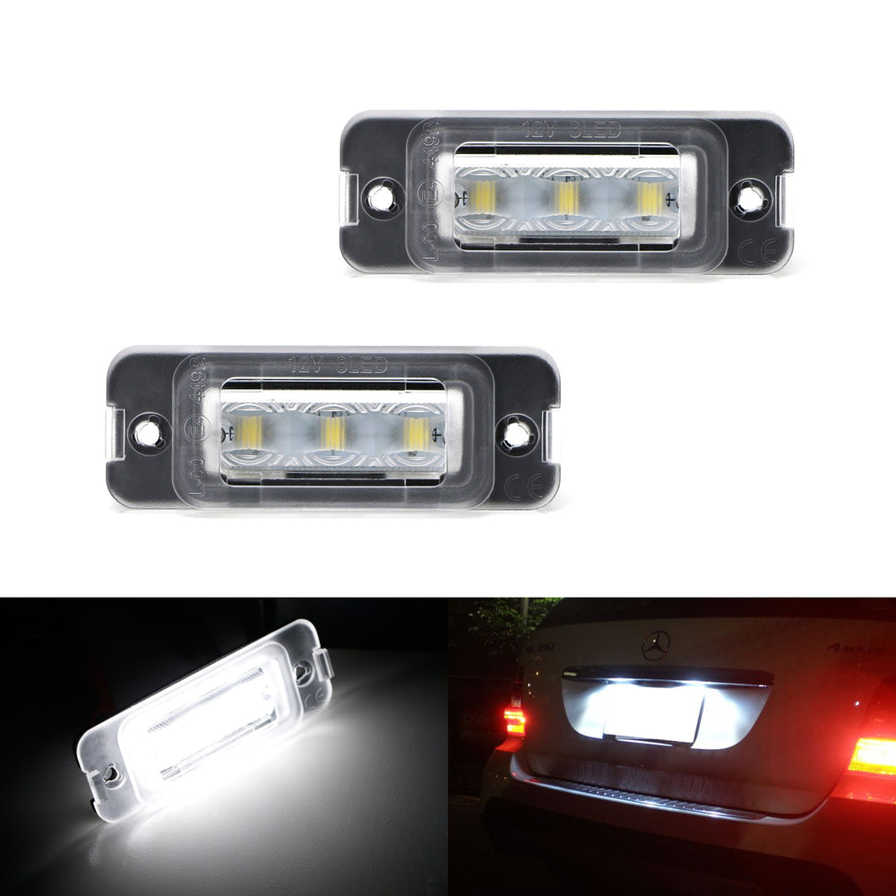 White CAN-bus LED License Plate Lights For Mercedes ML GL R Class W164 X164 W251