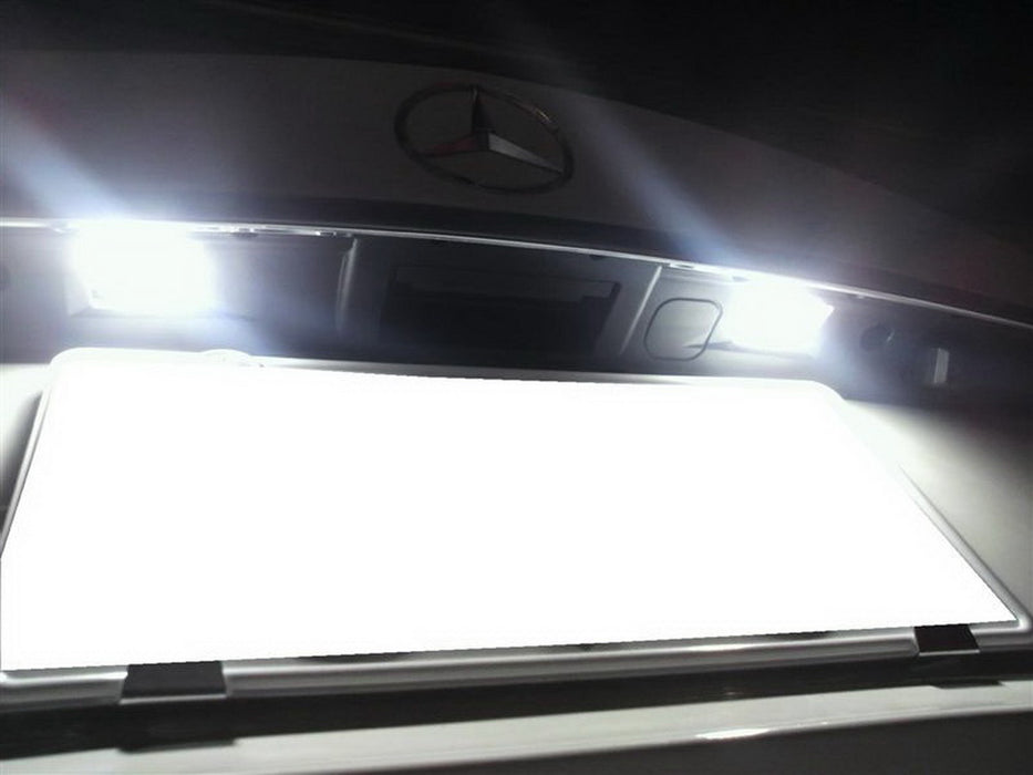 White CAN-bus LED License Plate Lights For Mercedes GL ML GLK GLA GLC GLE Class