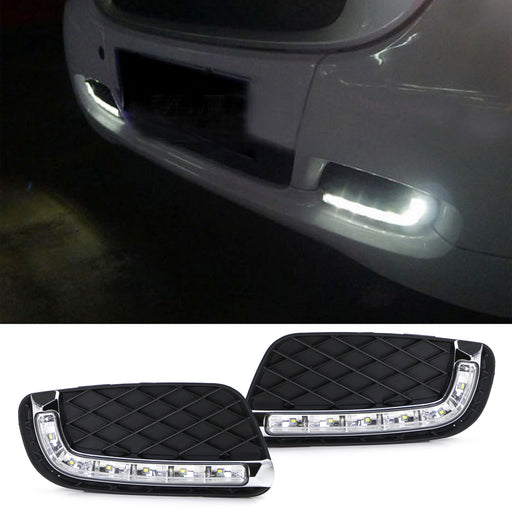 Lower Grille Insert Fit Brabus Style LED Daytime Running Lights For 08-12 Smart