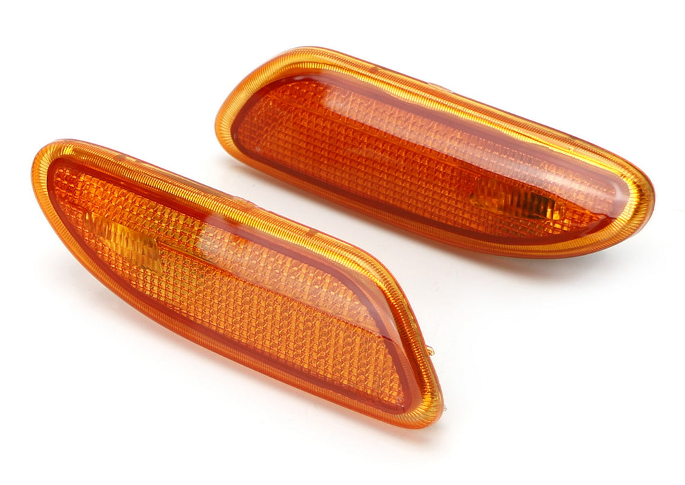 Amber Lens Front Side Marker Lamps Housings For 2001-2007 Mercedes W203 C-Class