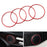 Red Aluminum Speaker Ring Cover Trims For 15-21 Mercedes W205 C, X205 GLC Class