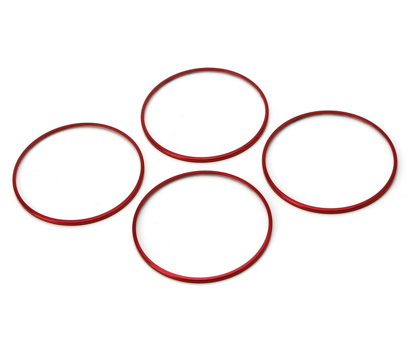 Red Aluminum Speaker Ring Cover Trims For 15-21 Mercedes W205 C, X205 GLC Class