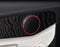 Red Aluminum Speaker Ring Cover Trims For 15-21 Mercedes W205 C, X205 GLC Class