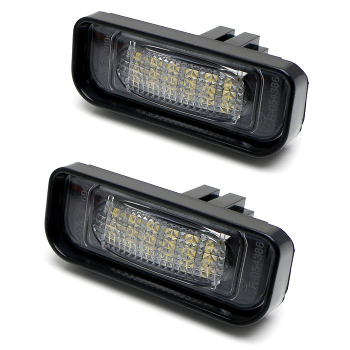 18-SMD White Full LED License Plate Lights For Mercedes 2000-2006 W220 S-Class