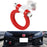 Full Metal Universal Fit Red Track Racing Style Tow Hook Ring Appearance Kit