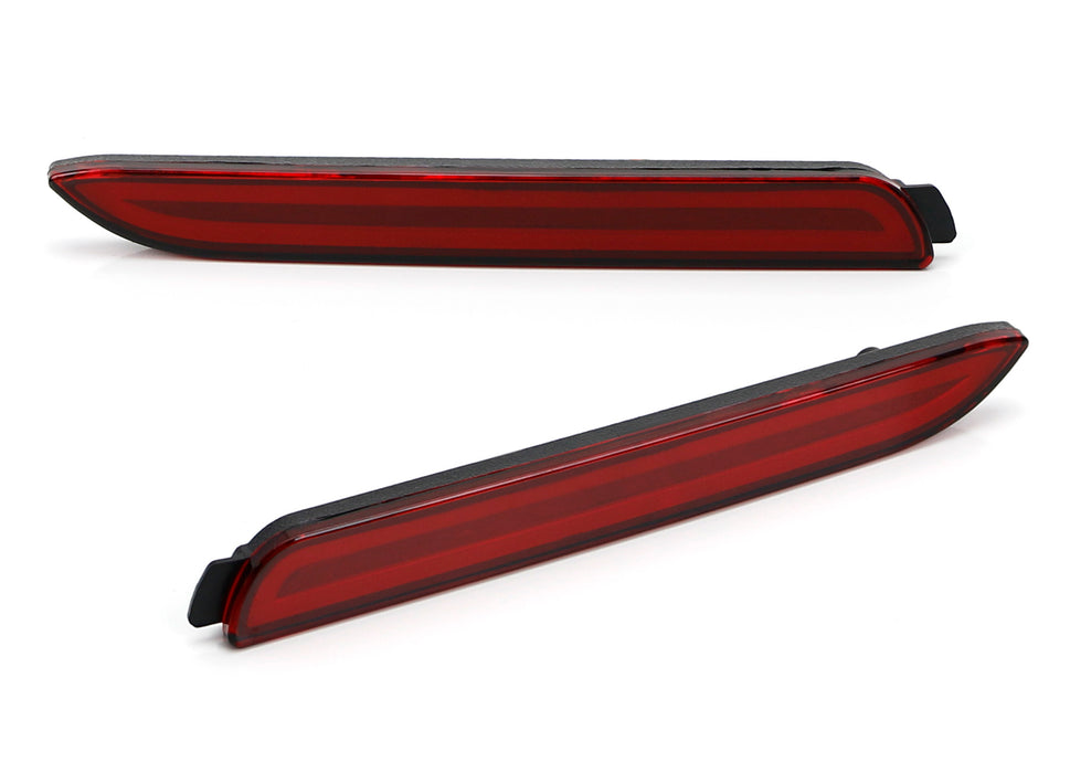 Lexus Taillight Style Red 3D Optic LED Bumper Reflector Lights For Lexus Toyota