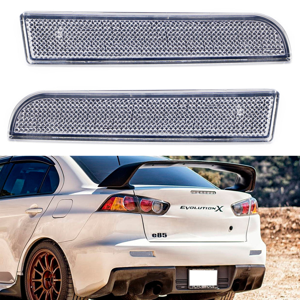 OE-Spec Clear Rear Bumper Reflector Lens Assy For Mitsubishi Lancer Evolution X