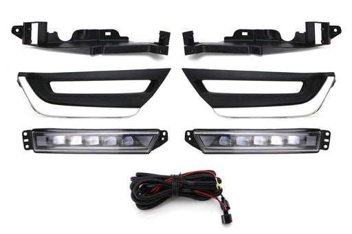 OEM-Spec LED Foglight Kit For 17-22 Honda CRV, Full LED Fog/Chrome Bezel/Wiring