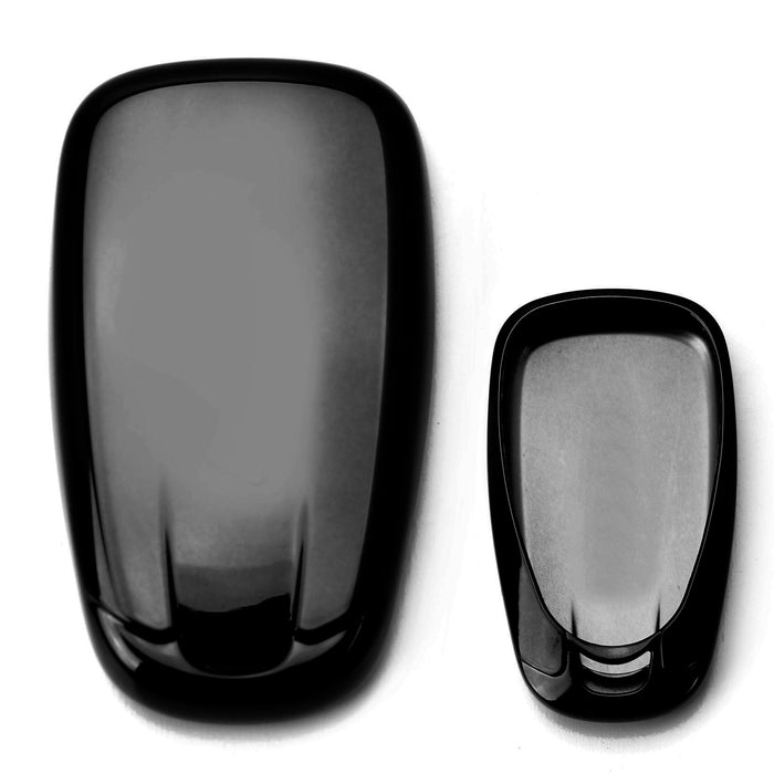 Glossy Black Smart Key Fob Shell For Chevy Camaro Malibu Cruze Spark Volt Bolt