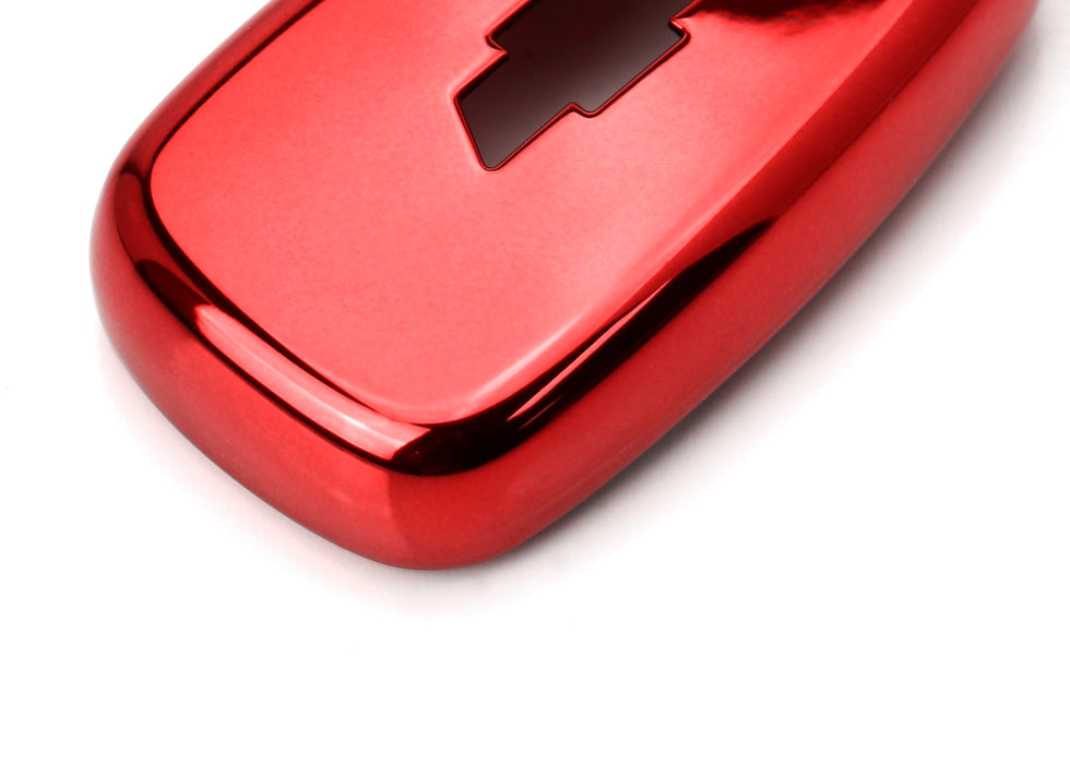 Glossy Red Smart Key Fob Shell For Chevy Camaro Malibu Cruze Spark Volt Bolt