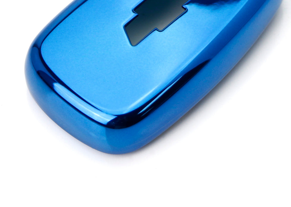 Glossy Blue Smart Key Fob Shell For Chevy Camaro Malibu Cruze Spark Volt Bolt