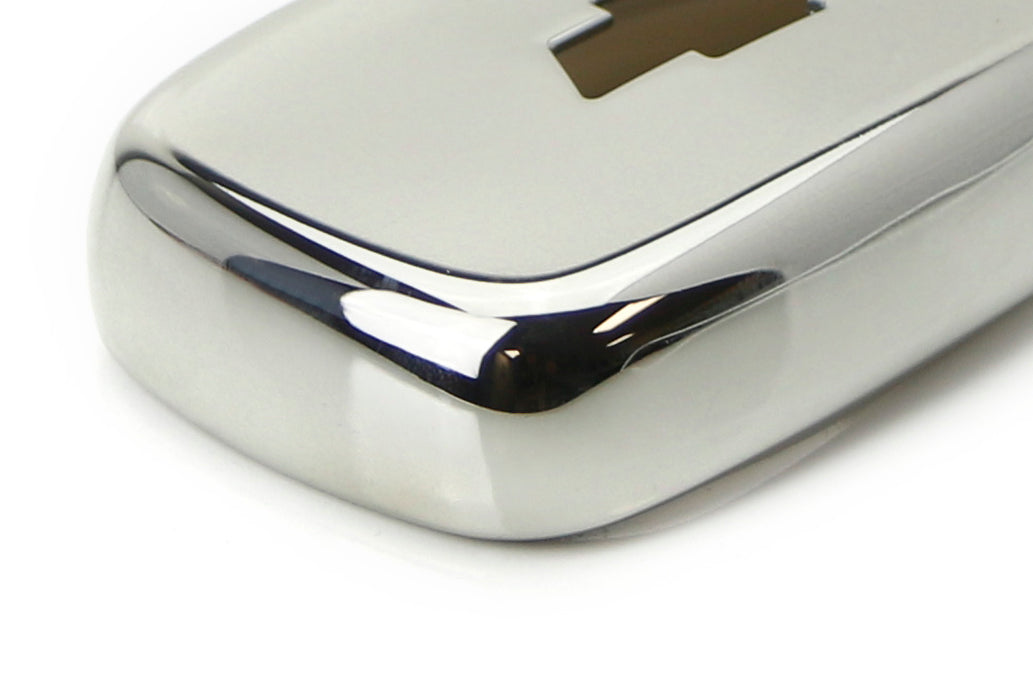 Glossy Chrome Smart Key Fob Shell For Chevy Camaro Malibu Cruze Spark Volt Bolt