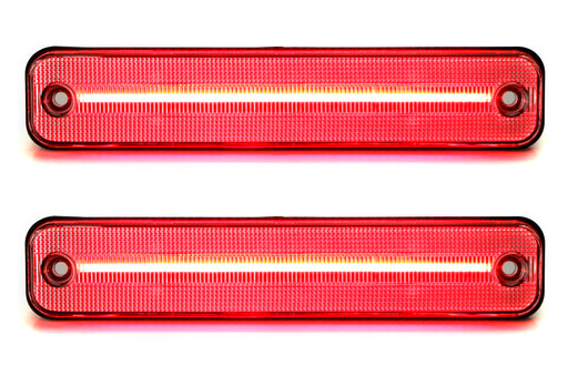 Clear Lens Rear Red Full LED Side Marker Light Assemblies For 2003-09 Hummer H2