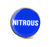 Sports Blue "Nitrous" Push Button Design Car Cigarette Lighter Plug Cover