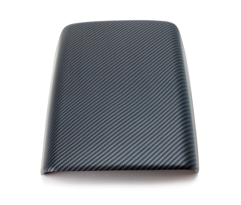 Matte Finish Black Carbon Fiber Pattern Armrest Hard Cover For Tesla Model 3 Y