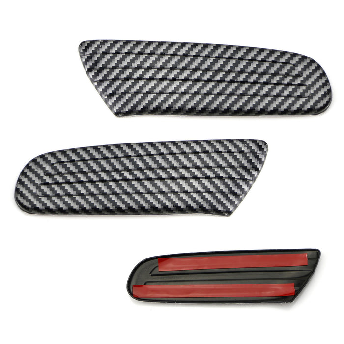 Black Carbon Fiber Pattern Side Marker Lamp Scuttle Insert For MINI F55 F56 F57