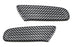 Black Carbon Fiber Pattern Side Marker Lamp Scuttle Insert For MINI F55 F56 F57