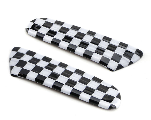 Black Checkerboard Style Side Marker Lamp Scuttle Insert For MINI F55 F56 F57