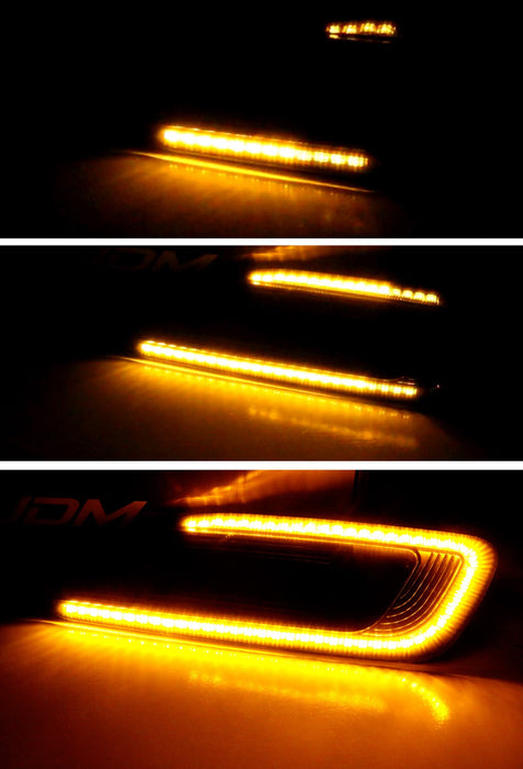 Smoked Sequential Blink Amber LED Fender Side Marker For 15-up Mini F54 Clubman