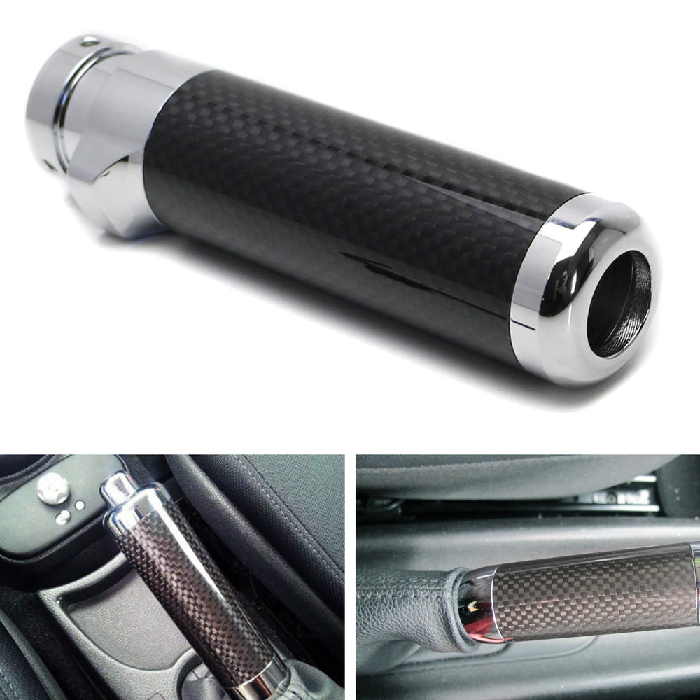 Black Real Carbon Fiber Handbrake Handle Grip For Gen1/Gen2 MINI Cooper