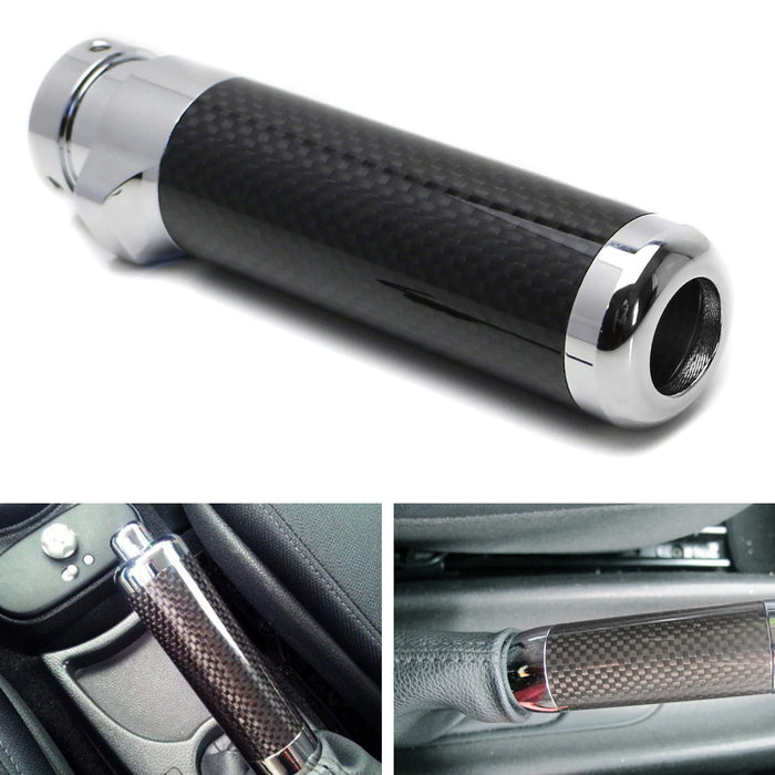 Black Real Carbon Fiber Handbrake Handle Grip For Gen1/Gen2 MINI Cooper