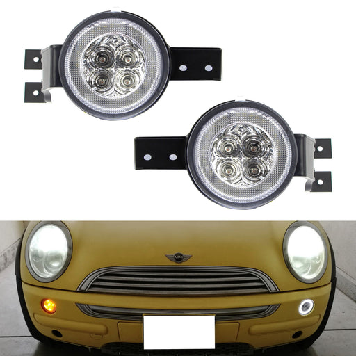 Clear Lens Full LED Halo Turn Signal Light Assembly For MINI Cooper R50 R52 R53