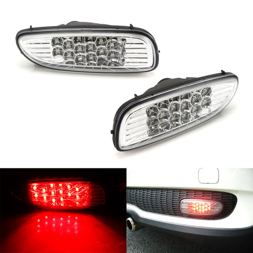 Clear Lens Union Jack Full LED Rear Fog Lamps Assembly For MINI R56 R57 R58 R59