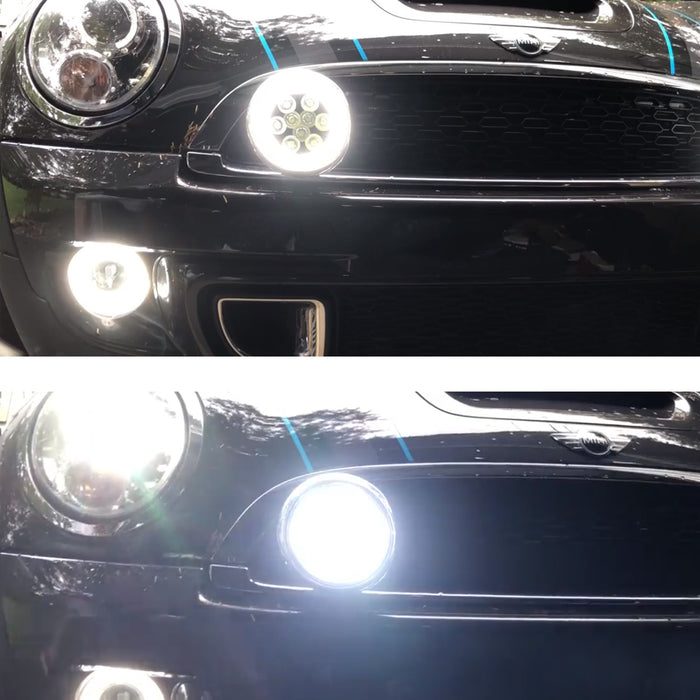 LED Rally Driving Light Halo Ring Daytime Running Lamps For MINI Cooper (Chrome)