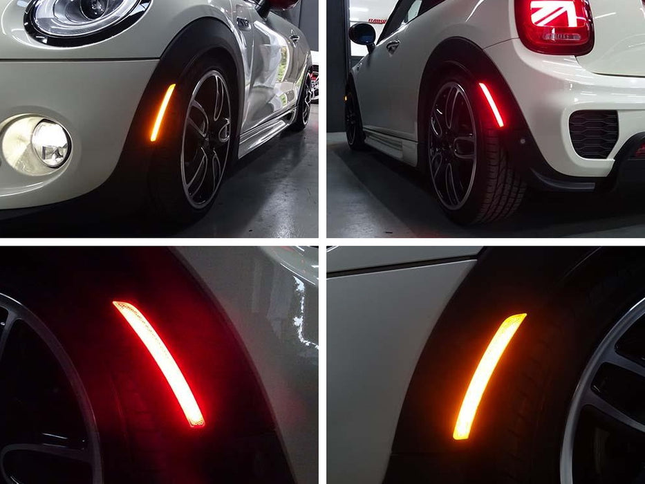 Clear Lens Amber/Red Full LED Side Marker Light For Gen3 MINI Cooper F55 F56 F57