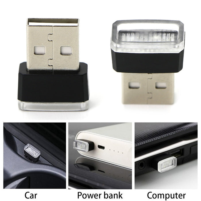 (1) Emerald Green USB Plug-In Miniature LED Car Interior Ambient Lighting Kit