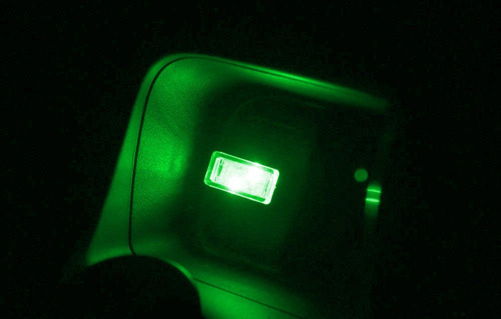 (1) Emerald Green USB Plug-In Miniature LED Car Interior Ambient Lighting Kit