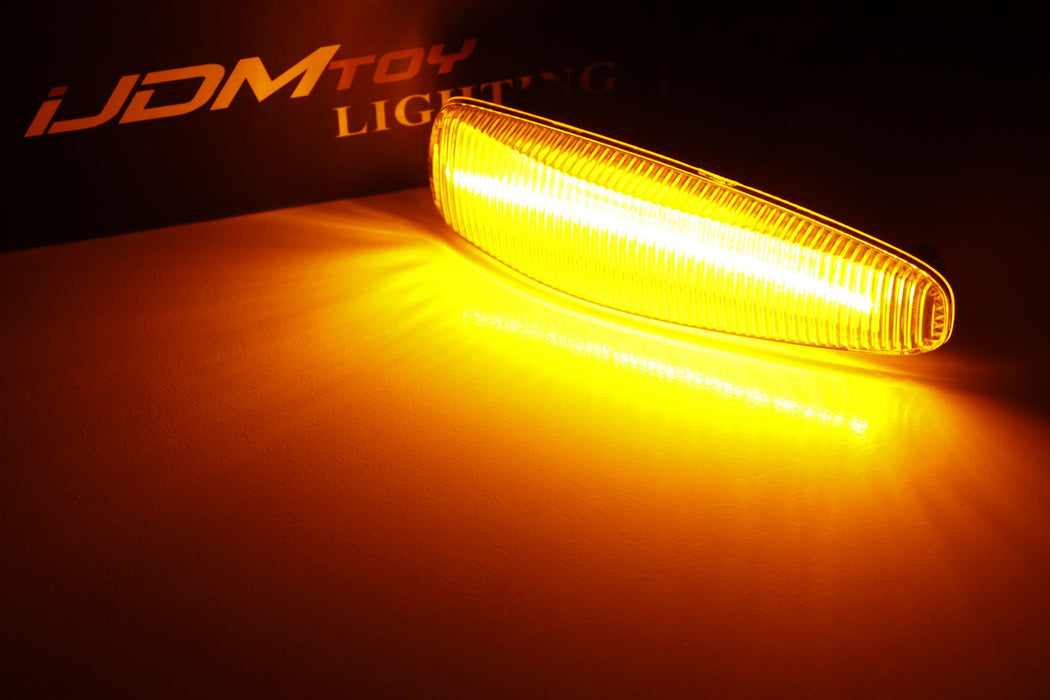 Smoke Lens Amber LED Front Side Marker Lights For Mitsubishi Lancer Evo X Mirage