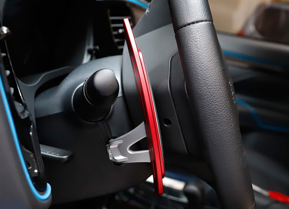 Red Aluminum Steering Wheel Paddle Shifter Extension For Mitsubishi Lancer Evo X